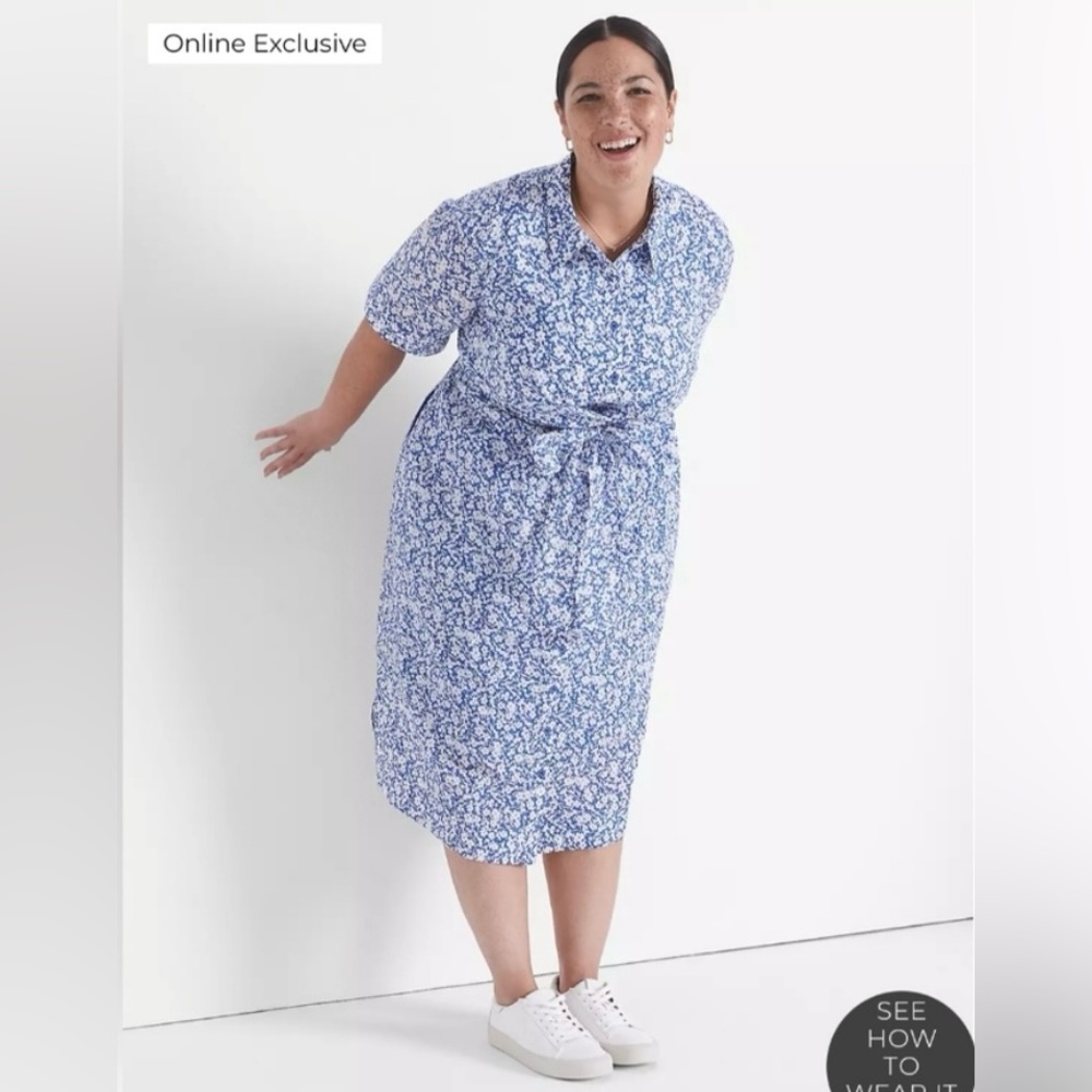 NWT Lane Bryant cotton floral dress size 16P